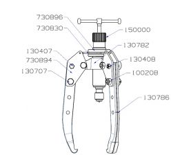 EXTRACTOR HIDRÁULICO AUTOCENTRANTE FORZA SERIE 1308THA